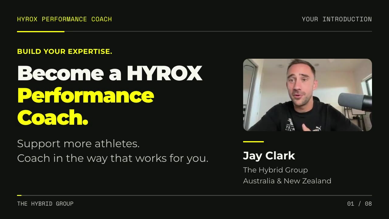 Jay Clark introducing the HYROX Performance Coach pathway